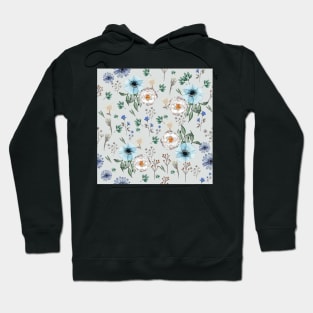 Bright Fresh Flower Peonies Pattern Design Hoodie